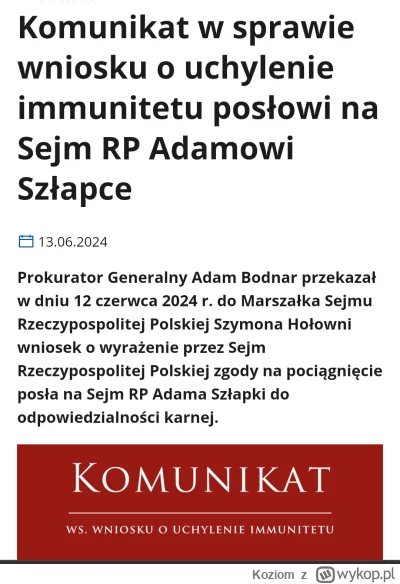 Koziom - No i to mi się podoba. Nie ma krycia swoich.

https://www.gov.pl/web/prokura...