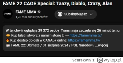 Schrekwin - #famemma nawet nie 30k, jak z czasem nie wejdzie więcej osób, to naprawdę...