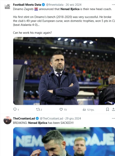 JanuszKarierowicz - > Nenad Bjelica

@slynny_programista: jak go wybierze Kulesza to ...