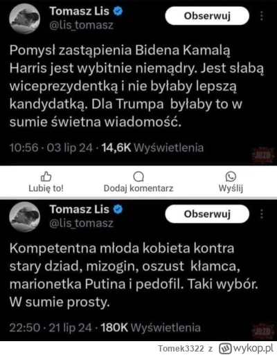 Tomek3322 - Samozaoranie level Lis. 

#tomaszlis #bekazlisa #polityka