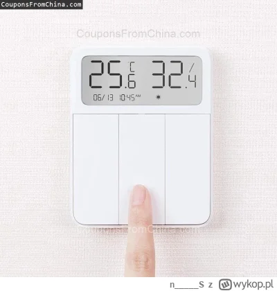 n____S - ❗ Xiaomi Mijia Smart Wall Switch Thermostat
〽️ Cena: 14.99 USD (dotąd najniż...