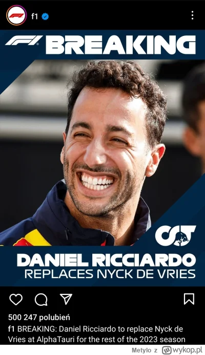 Metylo - czekam aż Daniel zamknie tabele i wyje*** go szybciej niż wrócił xD 
#f1