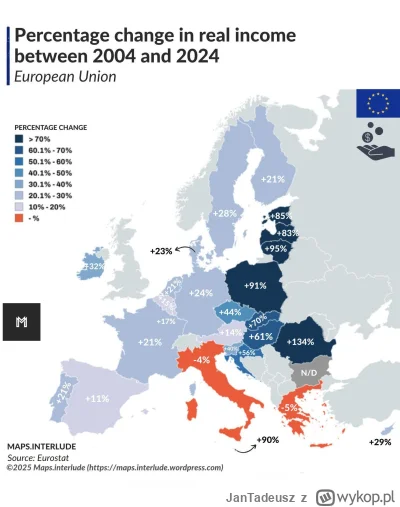 JanTadeusz - #ciekawostki #europa #polska #gospodarka

Taka ciekawostka - O ile wzros...