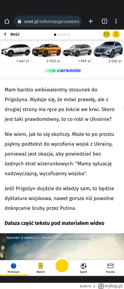 koters - @fanmarcinamillera a ja właśnie o tym też pomyślałem, że jest to zaaranżowan...