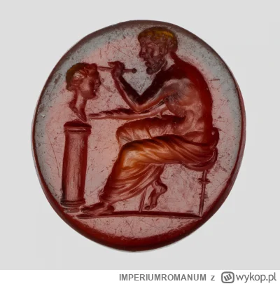 IMPERIUMROMANUM - Karneol ukazujący artystę w trakcie pracy

Wspaniały rzymski karneo...