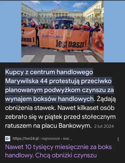 Zadnej_przyszlosci - Jakoś w lutym/marcu odbył się strajk kupców z marywilskiej 44, c...