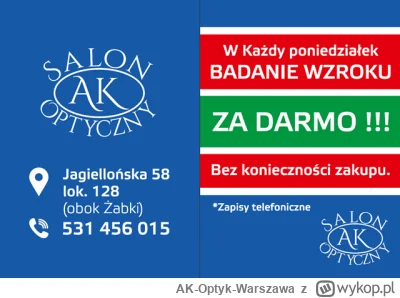 AK-Optyk-Warszawa - Witam,

rozdają :)!!!

Spośród osób plusujących wylosuję 31.03.20...