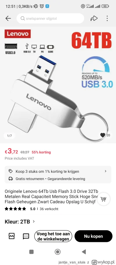 jantjevansluis - czy to możliwe aby pendrive mial 64tb ? 


#pendrive 
#usb
#informat...
