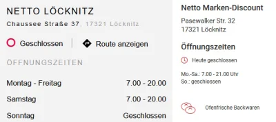 kicek3d - #szczecin

Netta w Löcknitz nie są już czynne w niedzielę?!