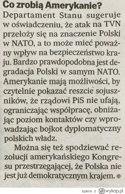 spere - >@RomanPL: tvnu nie zamknęli, 

@woj_st: tylko dlatego, że im  zabronił sojus...