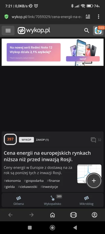 Gorthin - Nie można scrollowac tego gówna zwanego wykop. 
Przeglądarka Opera na telef...