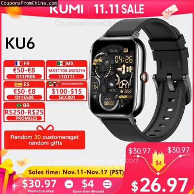 n____S - ❗ KUMI KU6 Smart Watch
〽️ Cena: 22.89 USD (dotąd najniższa w historii: 30.73...