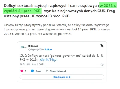 janekplaskacz - Od kilku dni pisowcy mają nowy spin. GUS opublikował dane o dużym def...