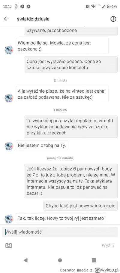 Operator_imadla - Kobieta wystawiła 6sztuk dziecięcych body za 7zl/sztuka to ją madka...