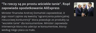 fhgd - wspaniały jest ten rząd, dbają nawet o to żeby drobiazgi za 1$ nie były tak WŚ...