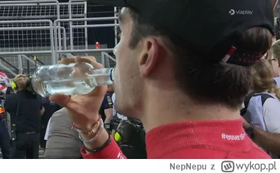 NepNepu - #f1 dopiero wyszedł z bolidu i już wali wódę