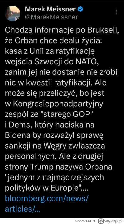 Grooveer - #ukraina #wojna #rosja #szwecja #nato #usa #polityka #wegry #orban #trump ...