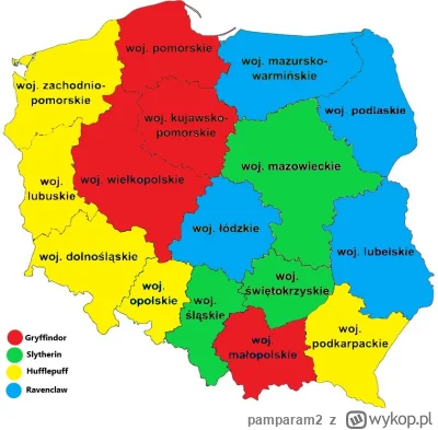 pamparam2 - Poprosiłem chatgpt żeby przypisał polskie województwa do domów w Hogwarci...