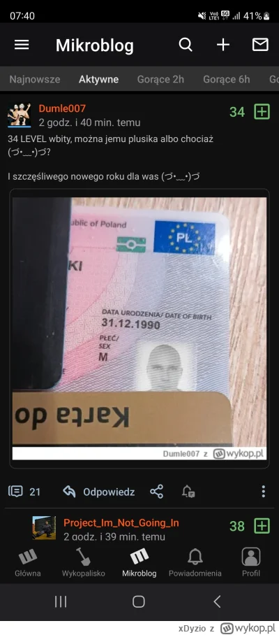 xDyzio - @Dumle007 nawet masz screena, 34 latka i 34 plusiki 
Wszystkiego najlepszego...