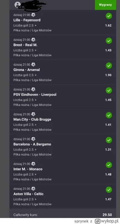 sprynek - Ale fart #mecz #bukmacherka