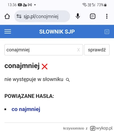 krzysiomisio - @paliwoda: Nieuku jakie "conajmiej" do szkoły  a nie innych poprawiasz...