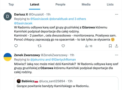 Alojzydupa1 - #kaminski 
Chodzą po Twitterze plotki, że w Radomiu odbywa karę szef gr...