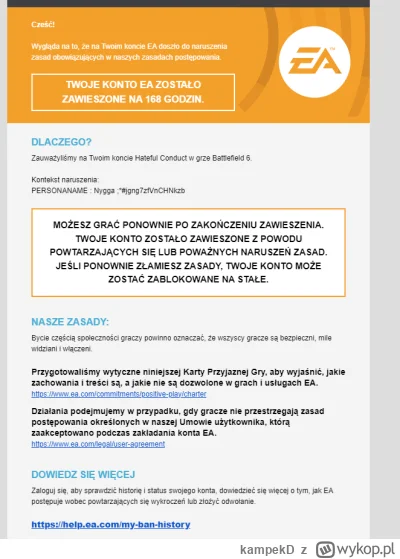 kampekD - HAHAHAHAHA  smieszne EA dało mi bana na TYDZIEN za nick, smiechu warte ha t...