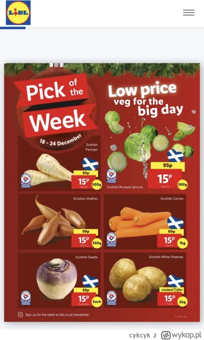 cykcyk - W uk tydzień przed świętami sklepy oferują top 6 warzyw (głównie do roast di...