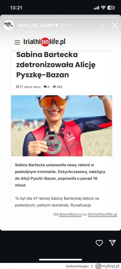 jadepobiegac - Taka wrzutka dla wszystkich jarających się “triathlonem” (celowo w “”)...