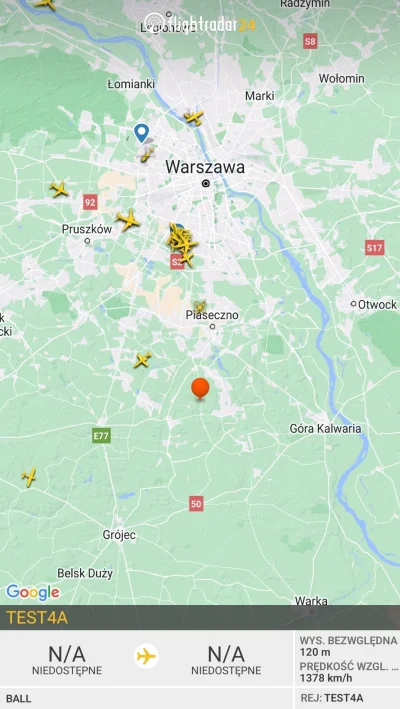 guzi - #flightradar24 
A cóż to za cudo? Polski balon szpiegowski? ( ͡º ͜ʖ͡º)