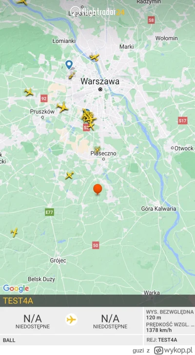 guzi - #flightradar24 
A cóż to za cudo? Polski balon szpiegowski? ( ͡º ͜ʖ͡º)