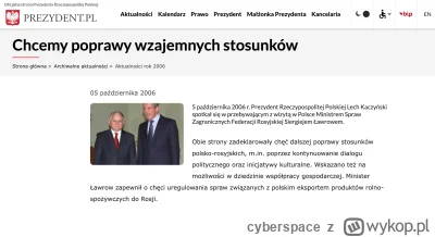 cyberspace - @Balonowy21: Przecież to Kaczor chciał nowych stosunków