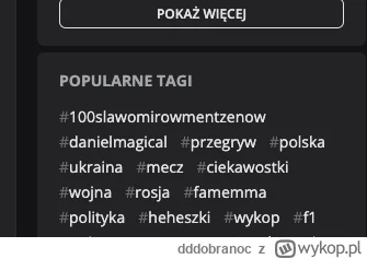 dddobranoc - o co chodzi z tym najpopularniejszym tagiem na wykopie -> #100slawomirow...