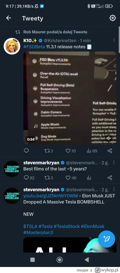 m.....s - #tesla FSD V.11 confirmed!!! ( ͡º ͜ʖ͡º)

https://twitter.com/Kristennetten/...