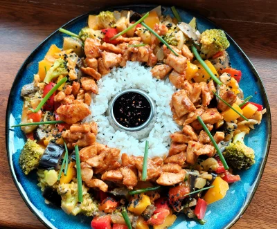 arinkao - Warzywa na patelnię z ryżem i kurczakiem ( ͡° ͜ʖ ͡°)
#arinkaofood

#gotujzw...