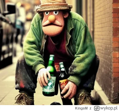 KingaM - Tak wyglądałby bezdomny muppet-żul w interpretacji #midjourney #muppety #mup...
