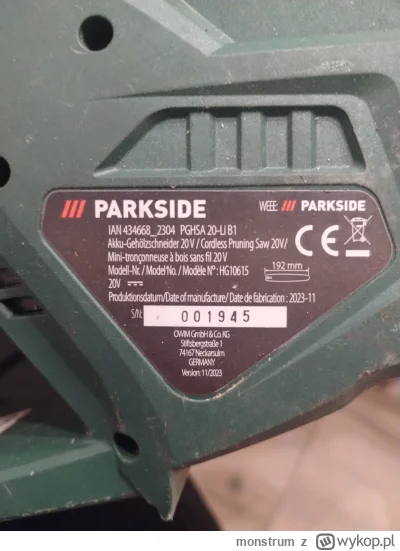 monstrum - Witam, szukam łańcucha do tej małej pilarki akumulatorowej.  Na załączonym...