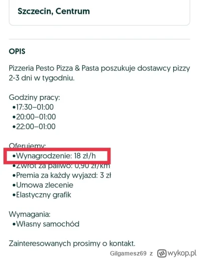 Gilgamesz69 - Elegancka oferta pracy, 15 lat temu może bym się zgodził 
#kolchoz #jan...