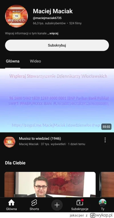 jakacper - @new-object gość jest potężnym youtuberem, nie to co Stanowski
