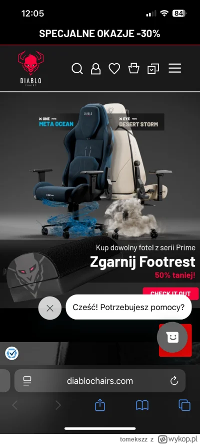 tomekszz - Odkupię kartę podarunkową lub kod rabatowy na stronkę diablochairs.com

Kt...