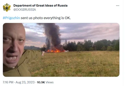 NiebieskiGroszek - #rosja #wojna #ukraina #wagner #prigozyn

spokojnie, nic mu nie je...