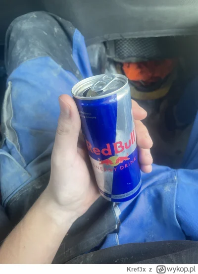 Kref3x - #przegryw dostałem wczoraj od inwestora dziś sobie popijam. Red bull energy ...