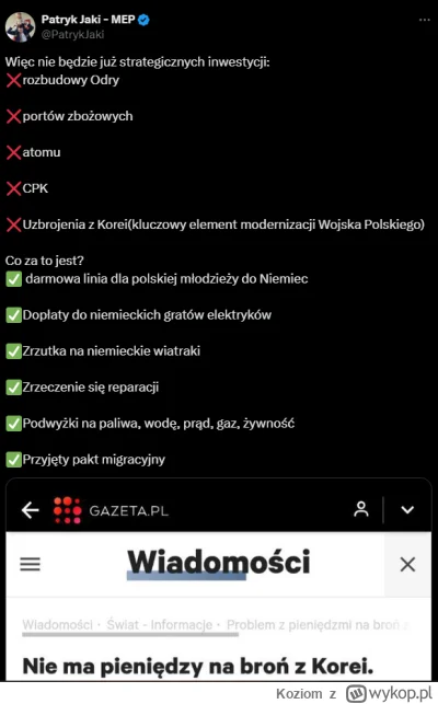 Koziom - I przez beznadziejną politykę komunikacyjną rządu takie tweety zdobywają pop...