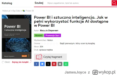 JamesJoyce - #businessintelligence #powerbi #analizadanych

Czytał ktoś? Warto? Czy t...