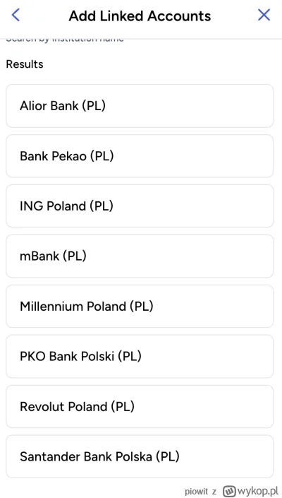 piowit - @Cygan_Edek: Można, ale nie do wszystkich, sam mam podłączone do trzech bank...