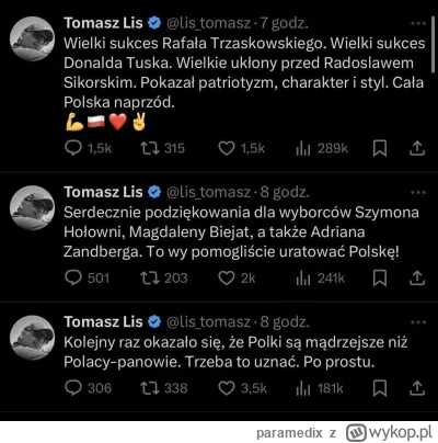 paramedix - Tomasz Lis na posterunku, składa podziękowania ( ͡° ͜ʖ ͡°)