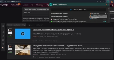 WykopX - Nowe funkcje Wykop X Style:

- ⭐Na  stronie głównej #tagu wyświetlaj: Tylko ...