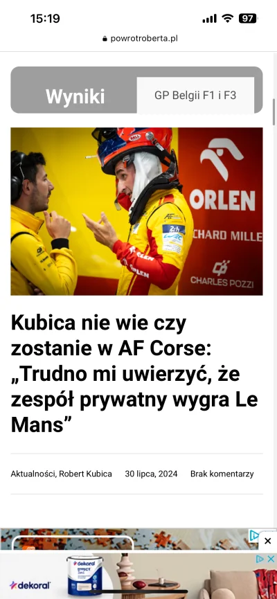 kizalfon - Bestia z Krakowa ewidentnie w Alpine. 
#f1 #kubica #powrutcontent