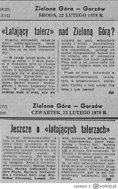 nykkjen - taka ciekawostka, wycinki z gazety lubuskiej #ufo