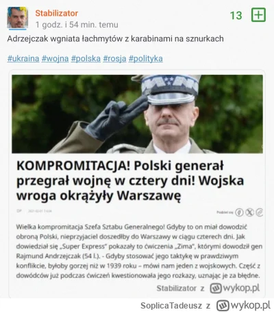 SoplicaTadeusz - #Ukraina #wojna #polska #rosja #polityka #wojsko 


Ja nie wiem czy ...